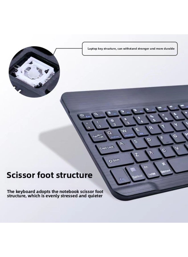 Bluetooth Keyboard For Apple IPad For Huawei Tablet Android Phone Universal Wireless Mouse Portable Lightweight Office-Color:10inch Black Bluetooth Touch Keyboard 【supports Multi-finger Touch】 + Dat - Image 3